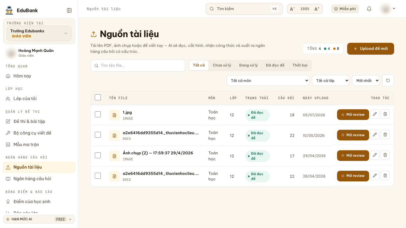 Vào "Nguồn tài liệu"