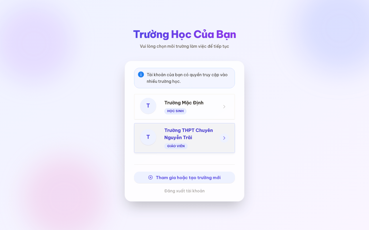 Trường đang làm việc và cách đổi